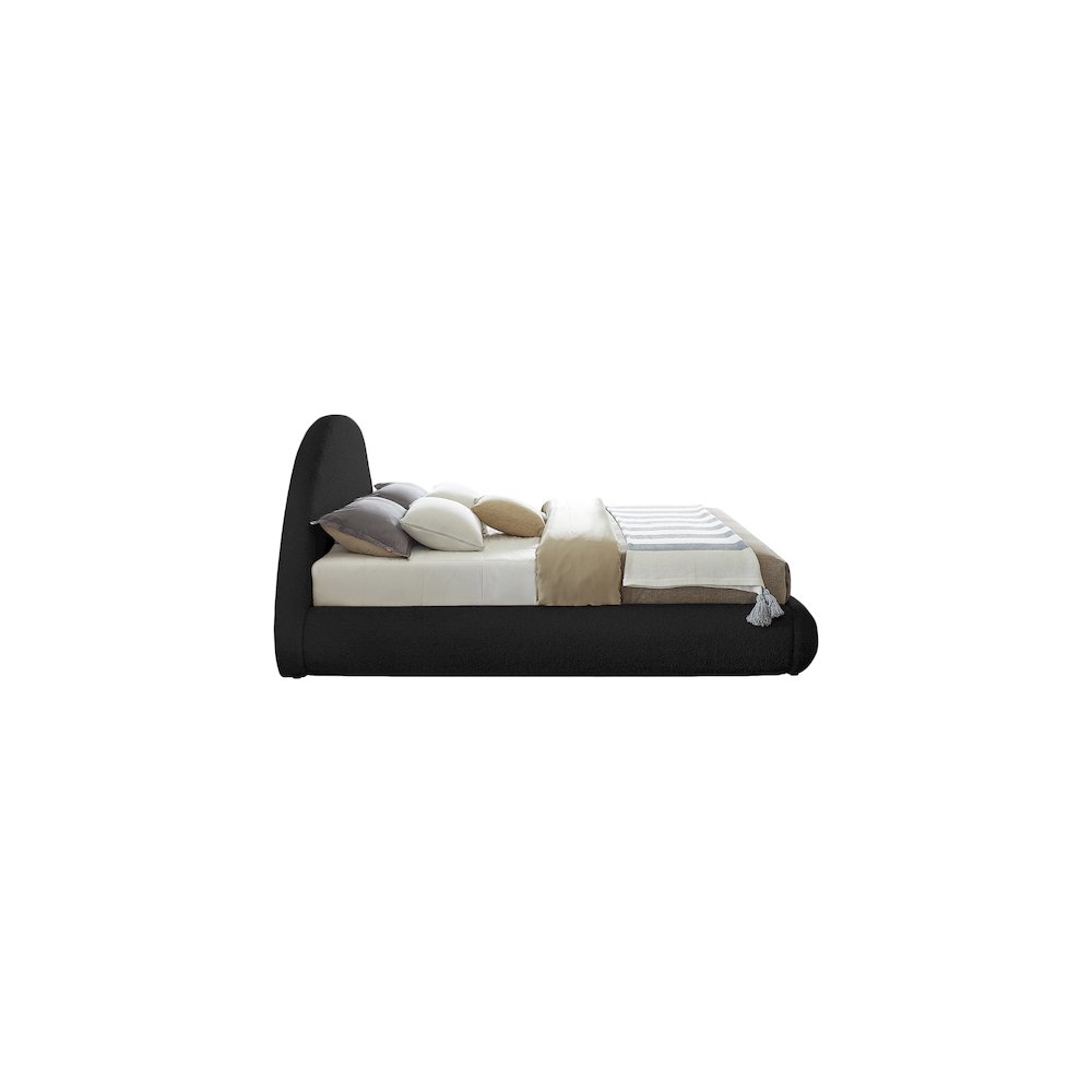 Rudy Black Teddy Fabric Full Bed