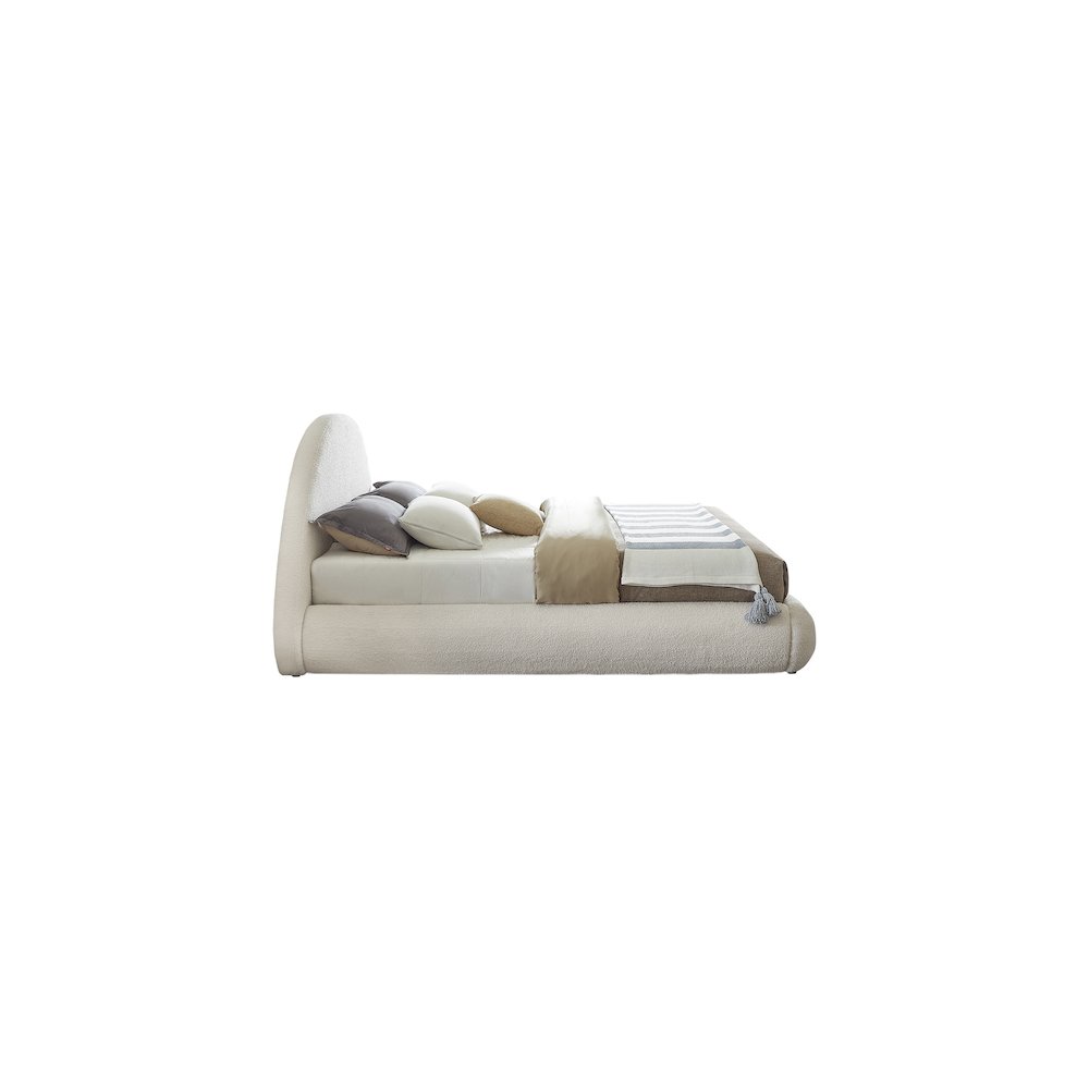 Rudy Cream Teddy Fabric Full Bed