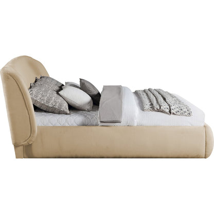 Sandro Beige Chenille Fabric Upholstered Full Bed