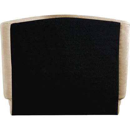 Sandro Beige Chenille Fabric Upholstered Twin Bed