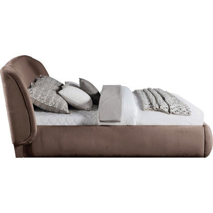 Sandro Brown Chenille Fabric Upholstered King Bed