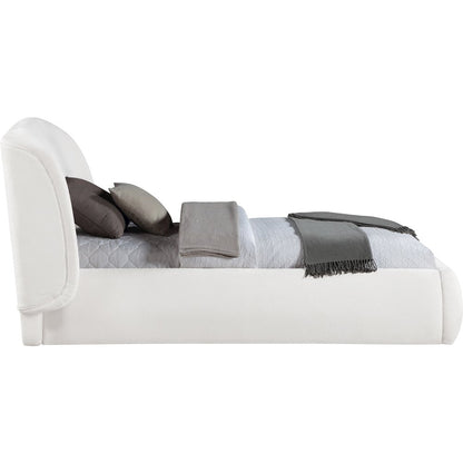 Sandro Cream Chenille Fabric Upholstered Twin Bed