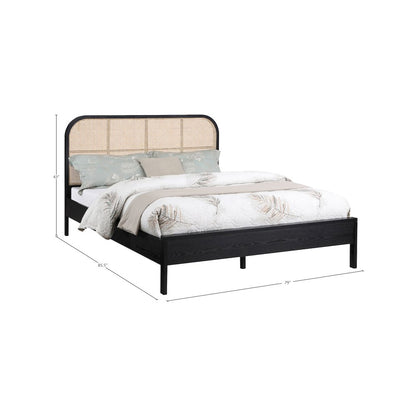Siena Black Ash Wood King Bed