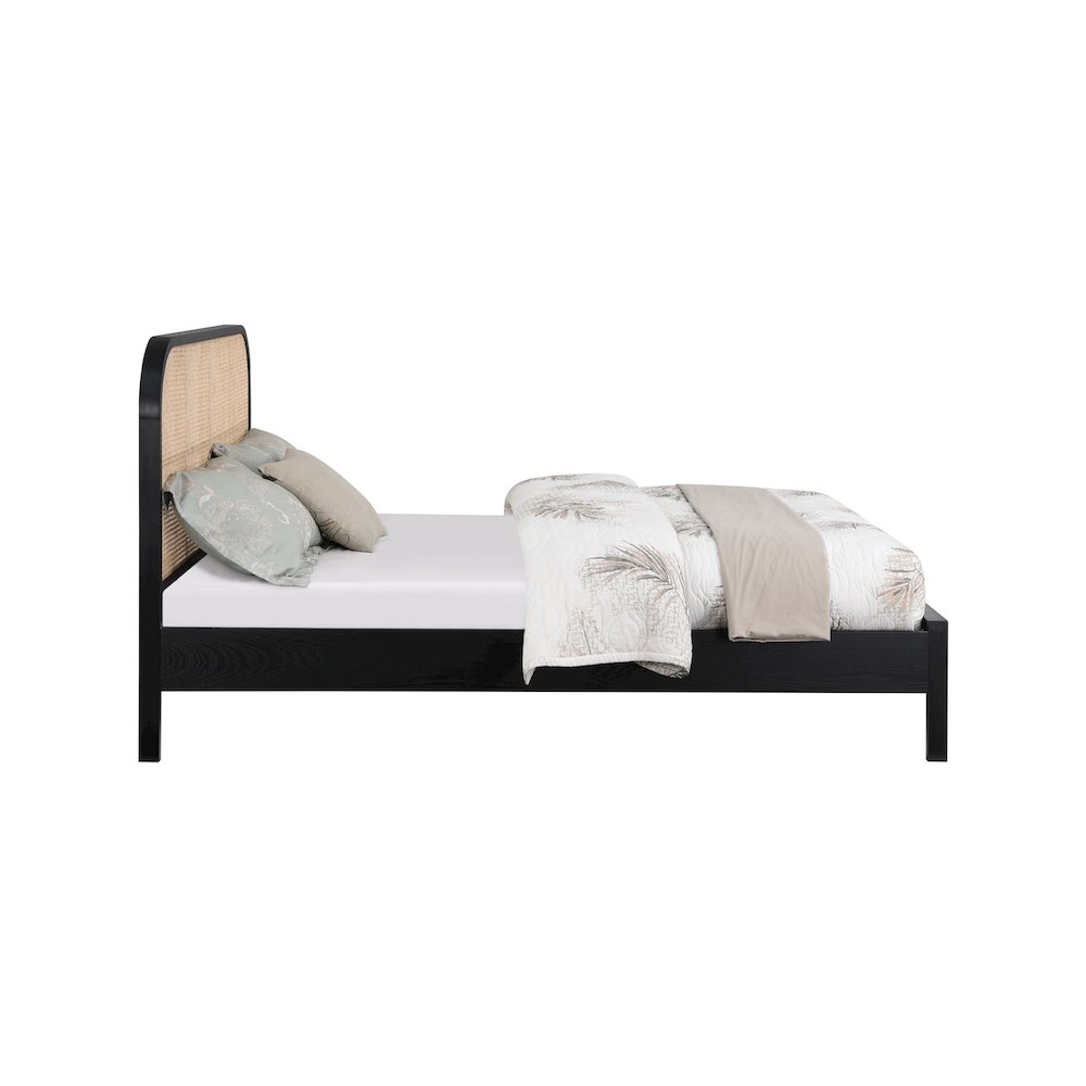Siena Black Ash Wood King Bed