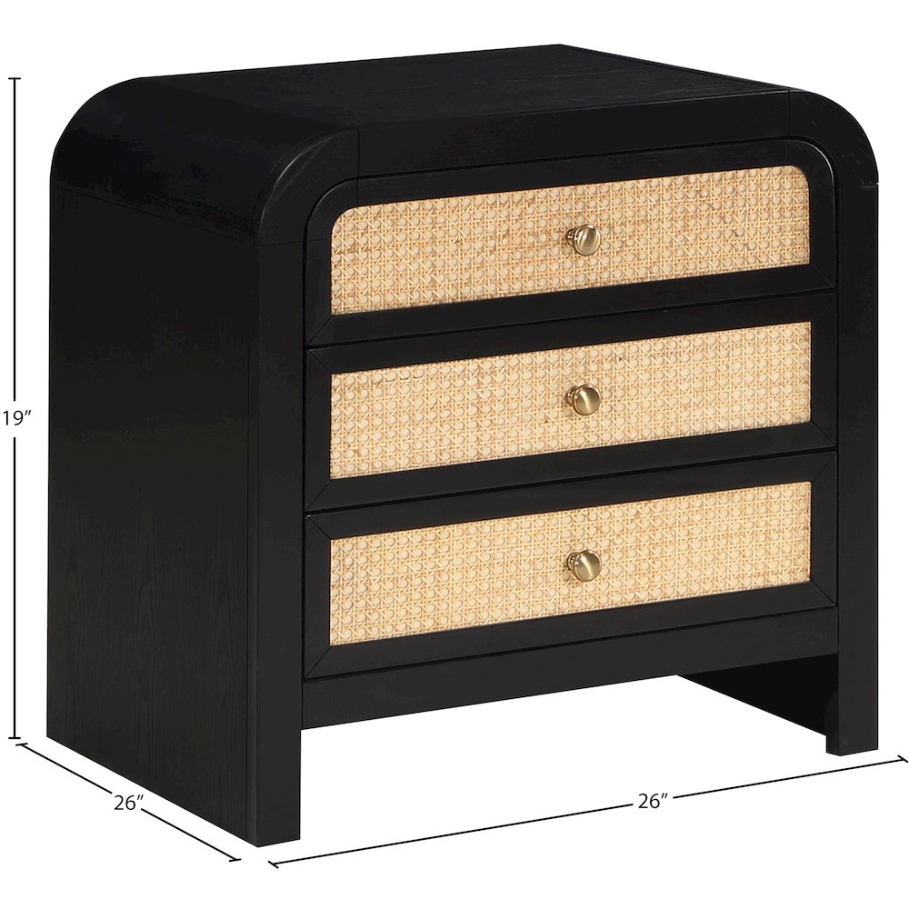 Siena Black Night Stand