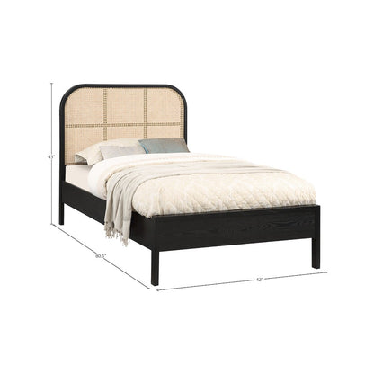 Siena Black Ash Wood Twin Bed
