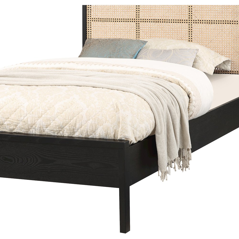 Siena Black Ash Wood Twin Bed