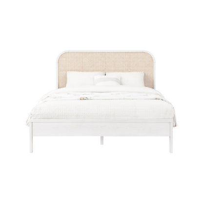 Siena White Ash Wood Queen Bed