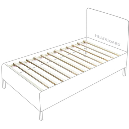 Siena White Ash Wood Twin Bed