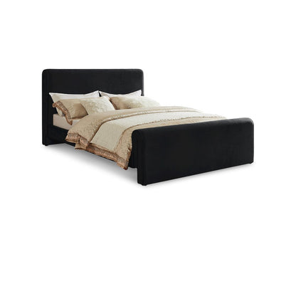 Sloan Black Velvet Full Bed