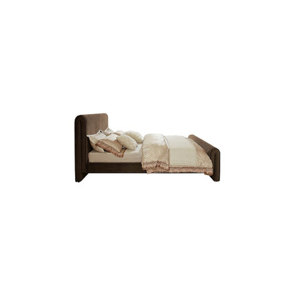 Sloan Brown Velvet King Bed