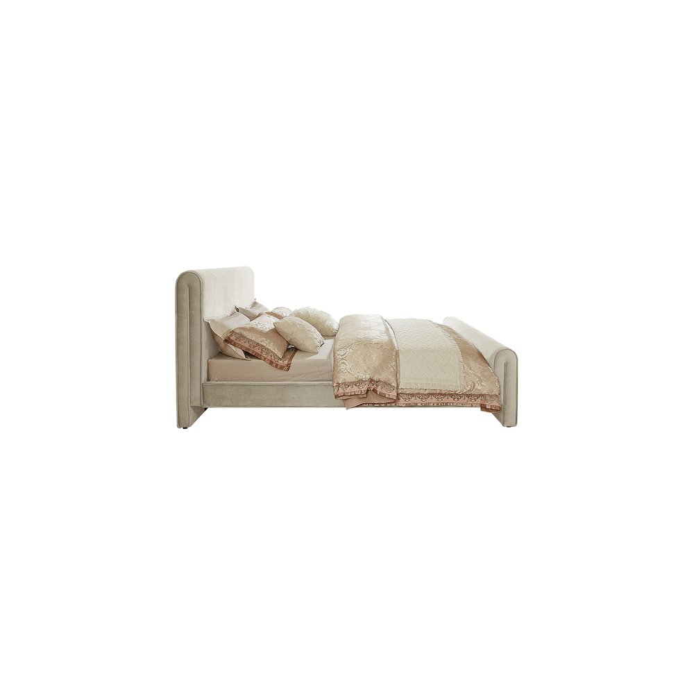 Sloan Cream Velvet Full Bed