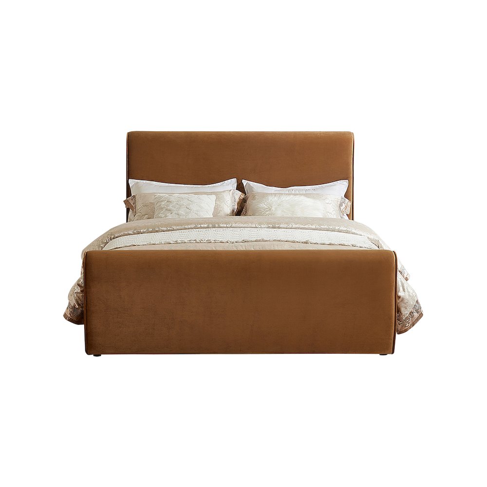 Sloan Saddle Velvet Full Bed