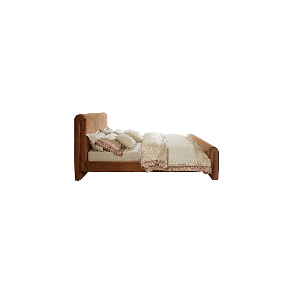 Sloan Saddle Velvet Queen Bed
