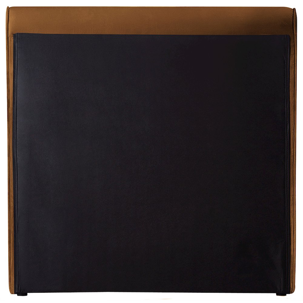 Sloan Saddle Velvet Twin Bed
