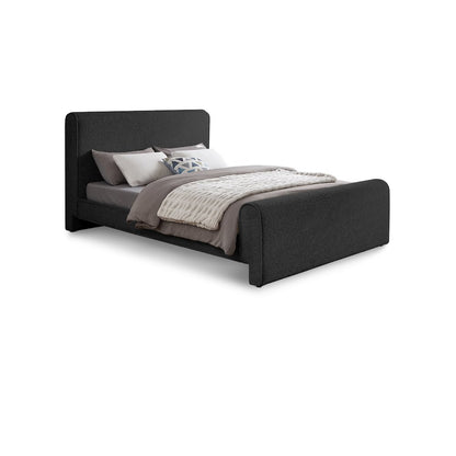 Stylus Black Boucle Fabric Full Bed