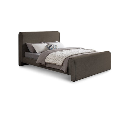 Stylus Brown Boucle Fabric Full Bed