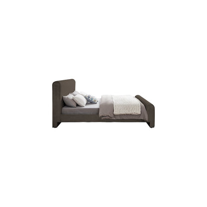 Stylus Brown Boucle Fabric Full Bed
