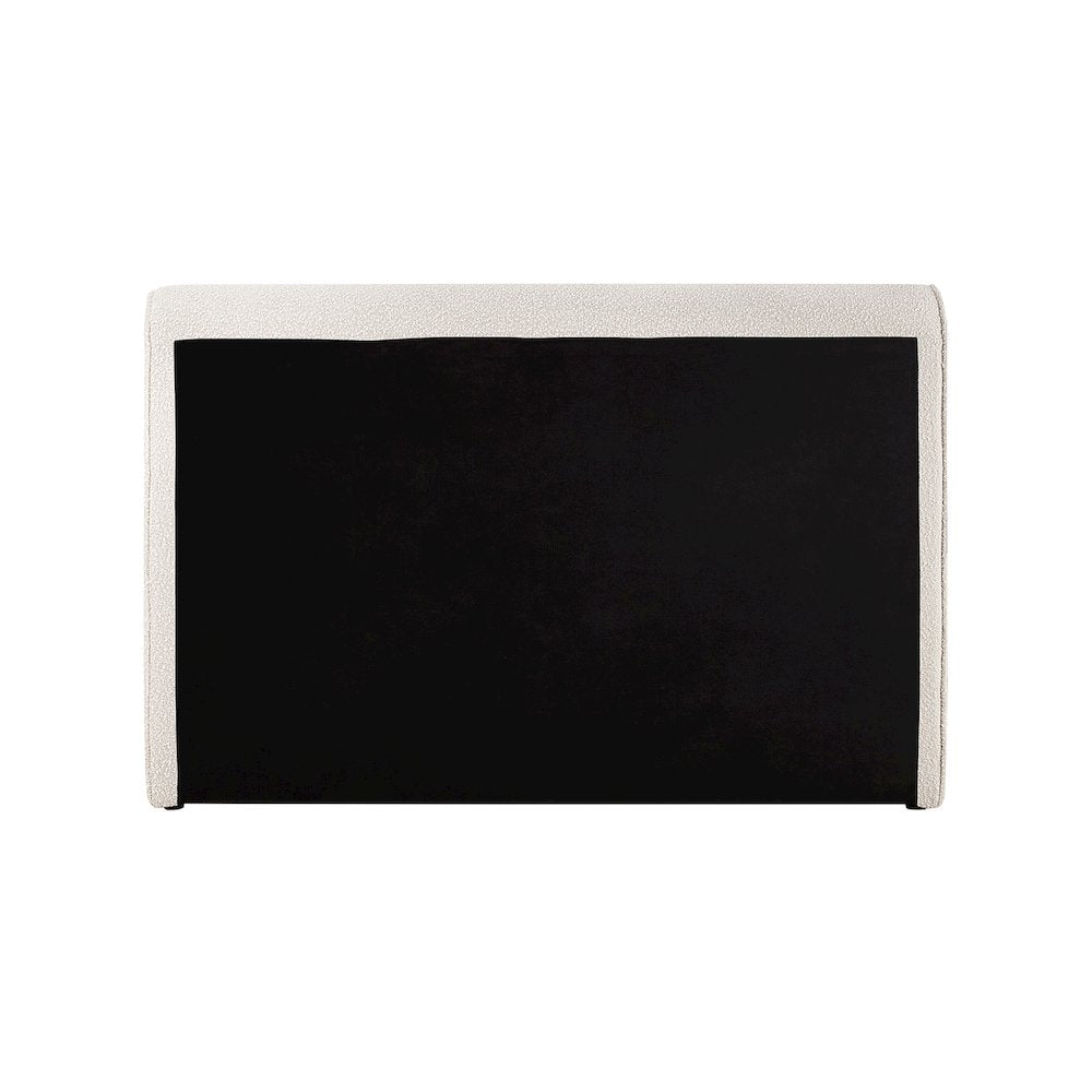 Stylus Cream Boucle Fabric King Bed