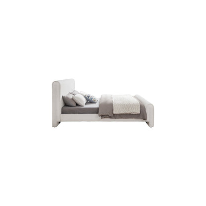 Stylus Cream Boucle Fabric Queen Bed
