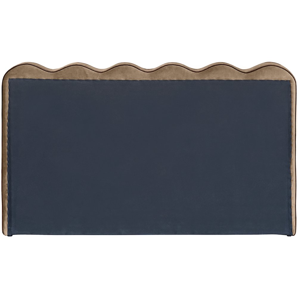 Tempo Beige Velvet Upholstered Full Bed