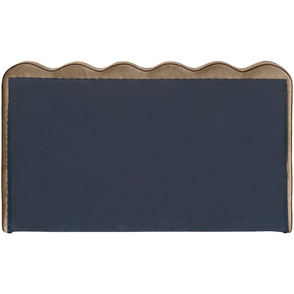 Tempo Beige Velvet Upholstered Full Bed