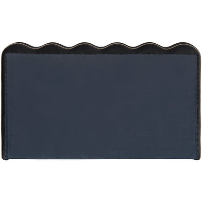 Tempo Black Velvet Upholstered King Bed