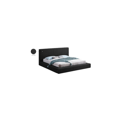 Terra Black Boucle Fabric Full Bed