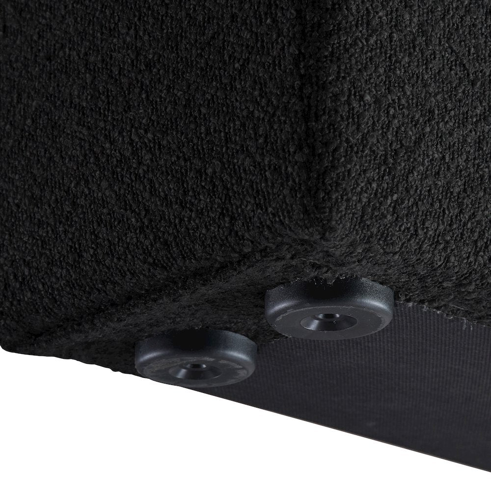 Terra Black Boucle Fabric Full Bed