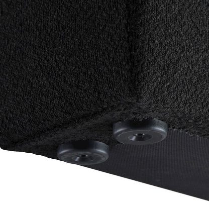 Terra Black Boucle Fabric Full Bed