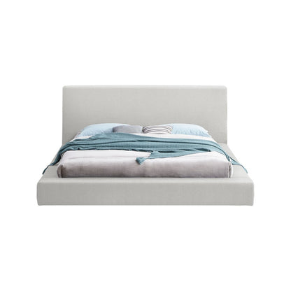 Terra Cream Boucle Fabric King Bed