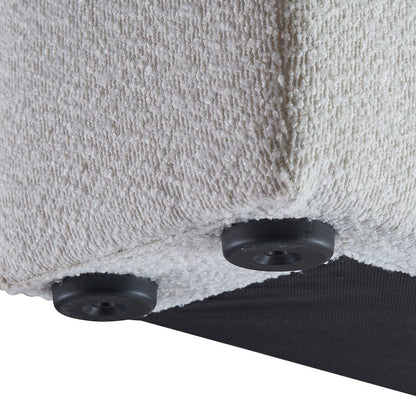 Terra Cream Boucle Fabric Twin Bed