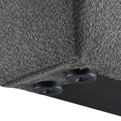 Terra Grey Boucle Fabric Full Bed