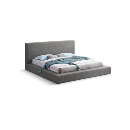 Terra Grey Boucle Fabric King Bed