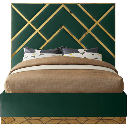 Vector Green Velvet King Bed
