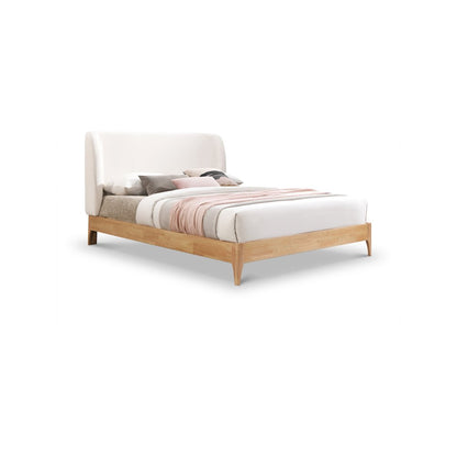 Ventura Cream Polyester Fabric King Bed