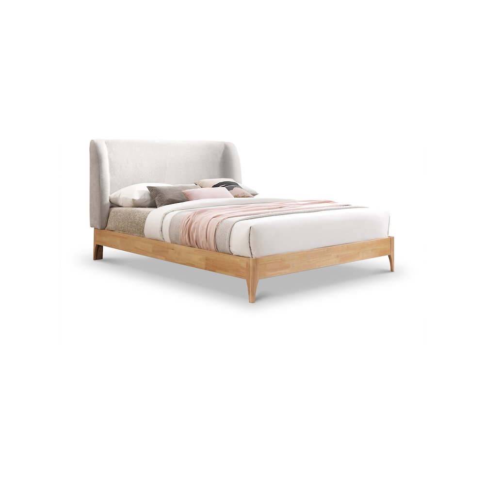 Ventura Grey Polyester Fabric Full Bed