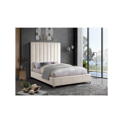 Via Cream Velvet Full Bed