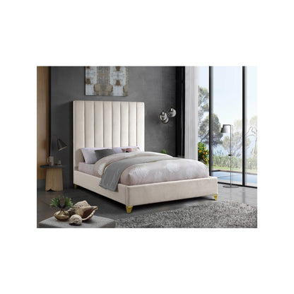 Via Cream Velvet Full Bed