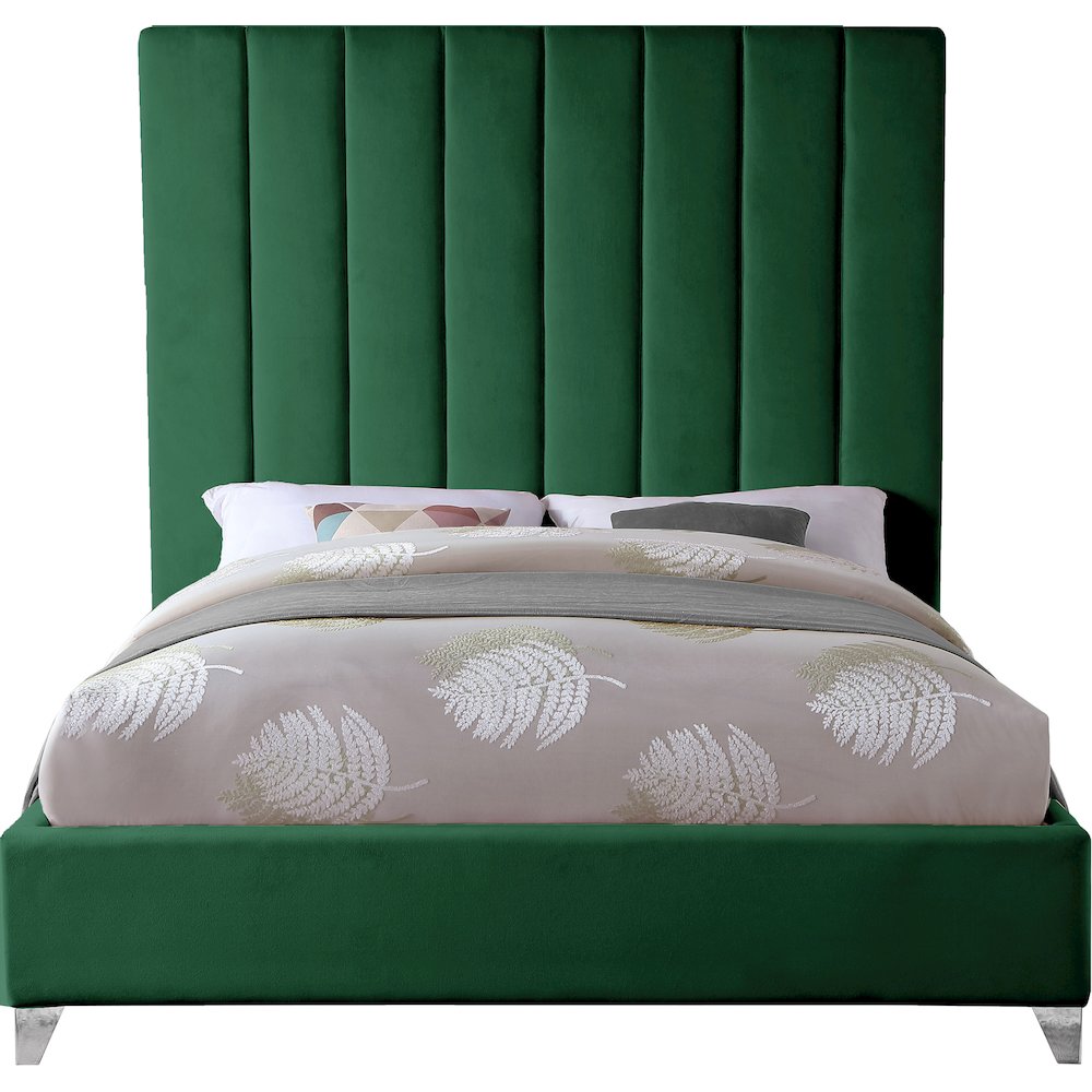 Via Green Velvet Full Bed