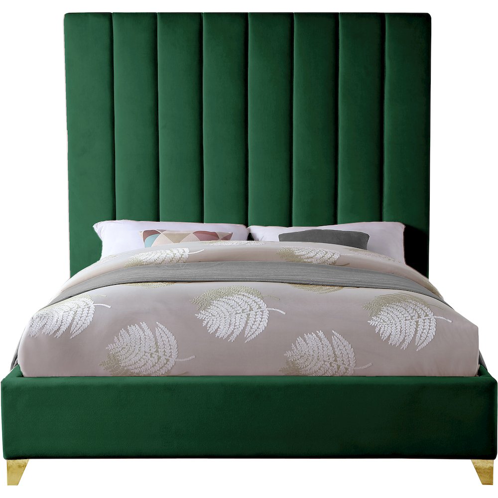 Via Green Velvet Full Bed