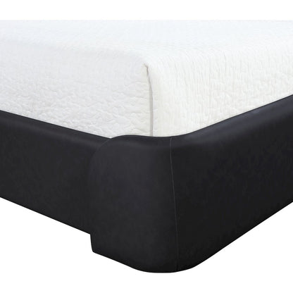 Warby Black Vegan Leather Upholstered King Bed
