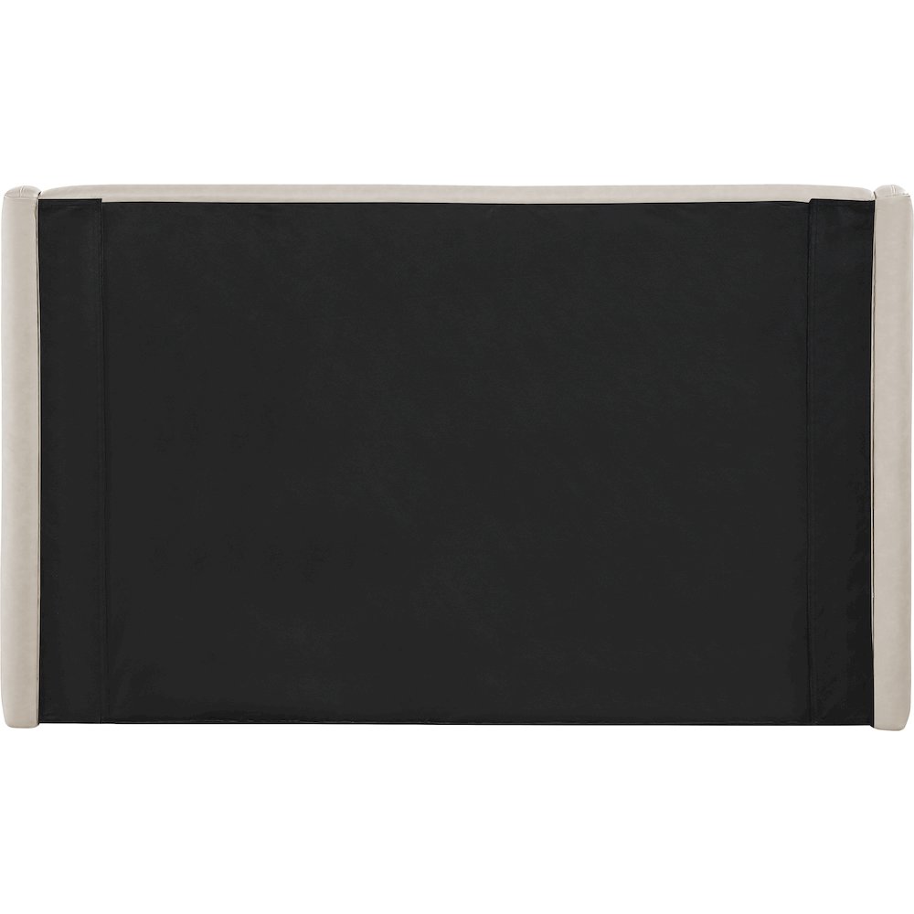 Warby Taupe Vegan Leather Upholstered Full Bed