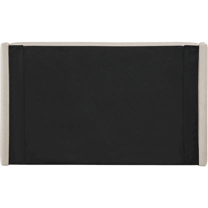 Warby Taupe Vegan Leather Upholstered King Bed