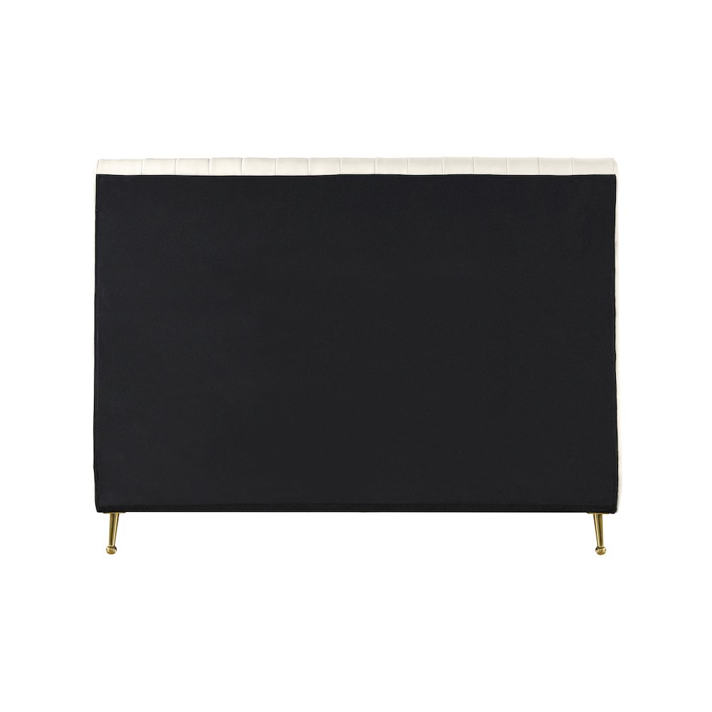 Zara Cream Velvet Full Bed