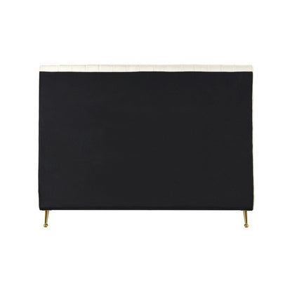 Zara Cream Velvet Full Bed