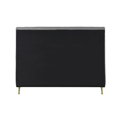 Zara Grey Velvet Queen Bed
