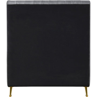 Zara Grey Velvet Twin Bed
