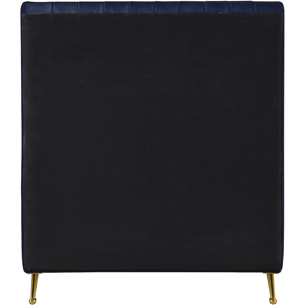 Zara Navy Velvet Twin Bed