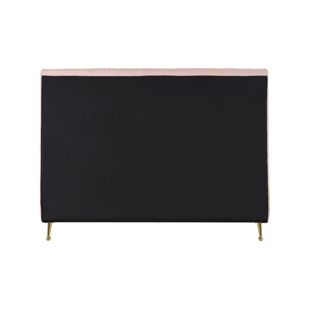 Zara Pink Velvet Queen Bed
